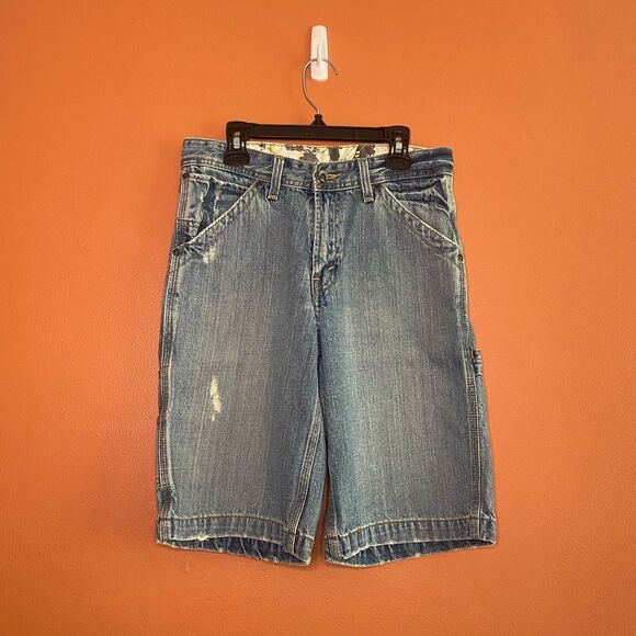 Levi’s Distressed 5-Pocket Regular Fit Denim Shorts Kids Boys Size 12 - Picture 1 of 5